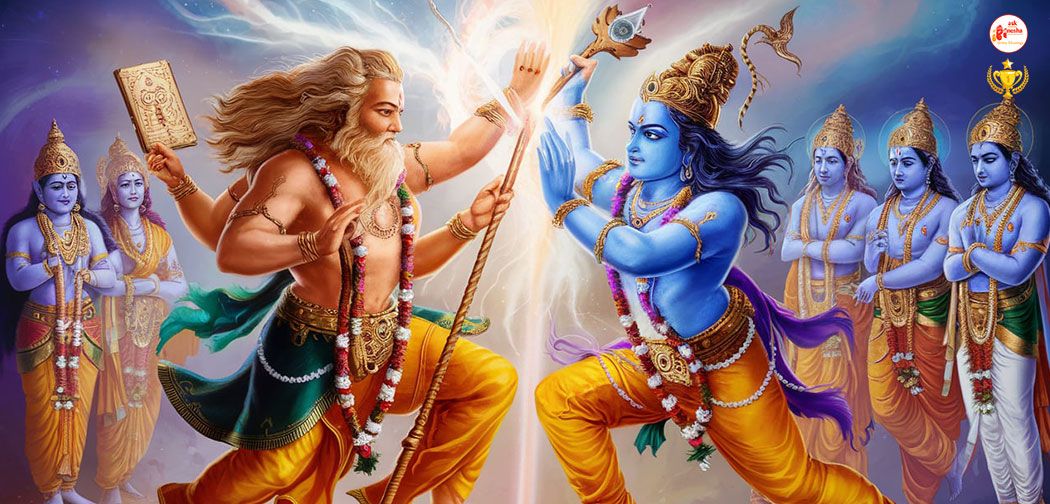 Fight between Brahma and Vishnu